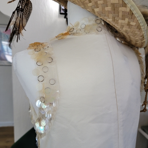 Sequin Pinko Dress with Real Metal Rings NWT Size 4 US / 40 IT - Picture 10 of 14